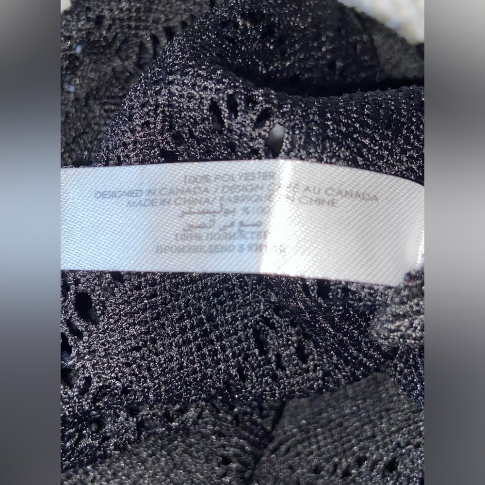 La Vie en Rose AQUA swimsuit coverup black lace shorts size Medium‎ - Picture 8 of 13
